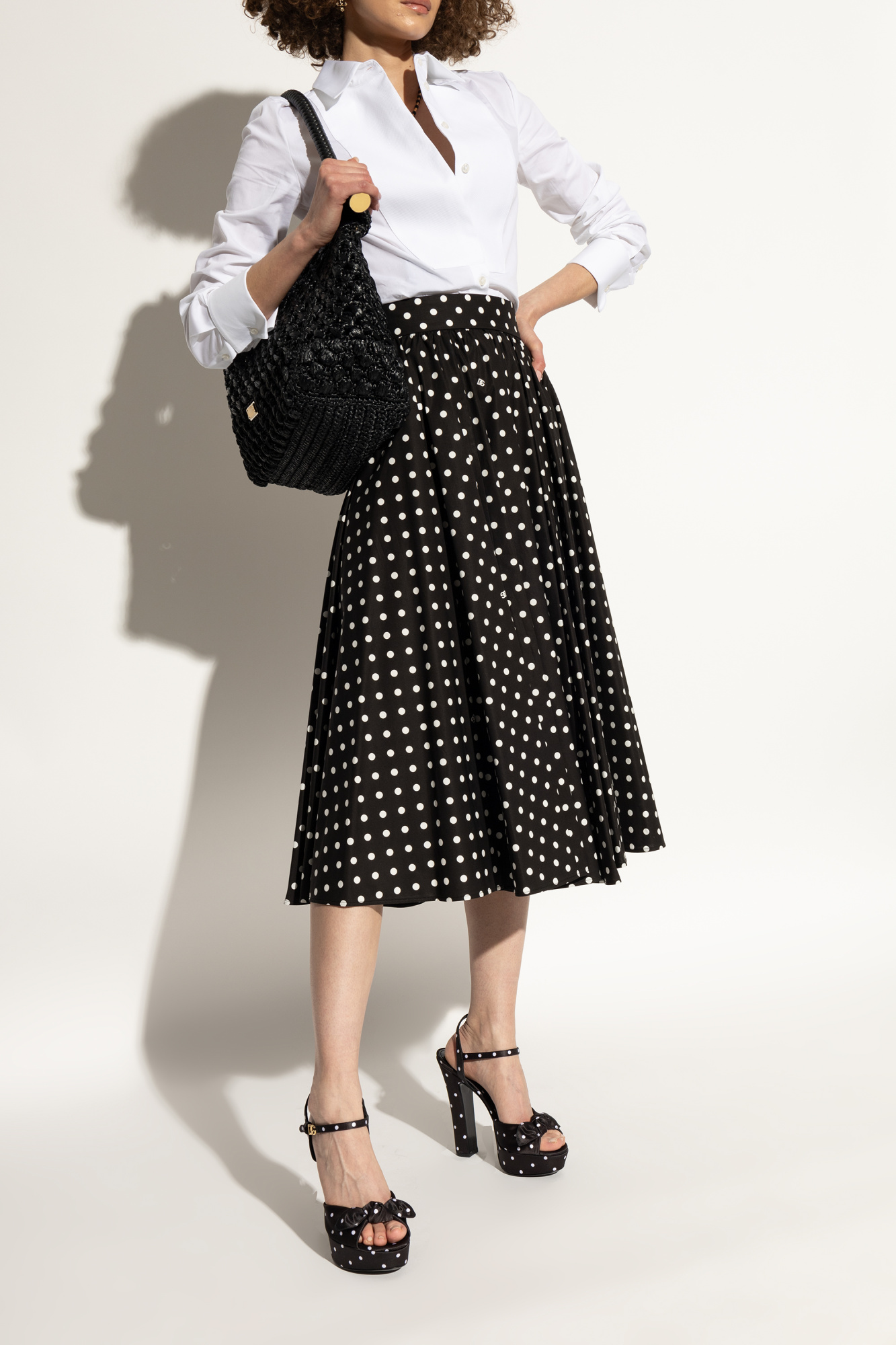 Dolce & Gabbana BLACK PLATFORM SANDALS 'BIANCA' 厚底サンダル Dolce & Gabbana Platform Sandals 'Bianca' | Women's Shoes